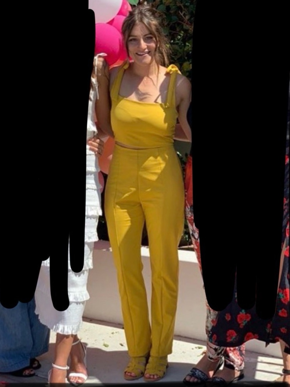 Yellow Women's Jumpsuit Pants Set
